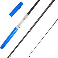 Ensemble canne à pêche spinning en fibre de verre pour eau douce 1,8m 2,1m avec moulinet et kit de 23 leurres
