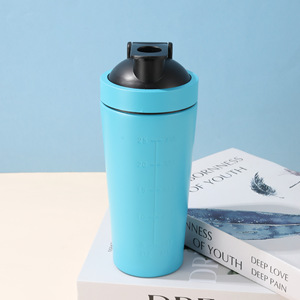<b>Shaker</b> <b>Bottle</b> 500ml 750ml Double Wall Stainless Steel Vacuum Insulated Sports Water <b>Bottle</b> Metal Gym Shake <b>Bottle</b> With Ball - Product Image 4