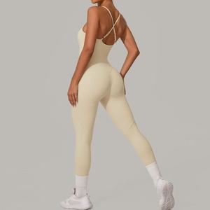 <span class=keywords><strong>Tuta</strong></span> da Yoga da <span class=keywords><strong>donna</strong></span> morbida elastica <span class=keywords><strong>leggera</strong></span> e ad asciugatura rapida con cinturini incrociati regolabili - Product Image 5