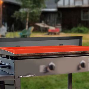 36-Inch Outdoor Grill Cover Eco-Friendly Silicone Protective <b>Mat</b> Square Barbecue Placemat Kitchen PVC Vinyl Woven - Product Image 5