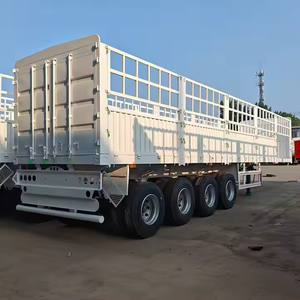 Precio de fábrica: Semirremolque de 4 ejes y 40 pies con vallas para transporte de animales, carga a granel y paredes laterales - Product Image 2