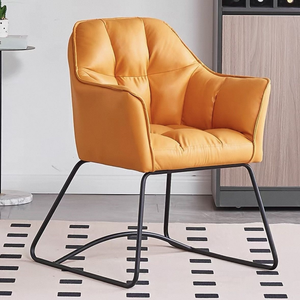 Sillón de Salón Lazyman para Manicura con Respaldo de Cuero PU y Patas de Metal - Diseño Moderno para Hogar, Oficina y Dormitorio - Product Image 5
