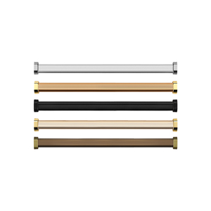 Jiufa Thickened Aluminum Wardrobe Hanging Rod With Flange Stripe Smooth Finish For Closet <b>Clothes</b> <b>Rack</b> - Product Image 4