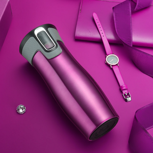 Nouvelle conception, tasse à café intelligente en acier inoxydable thermo-isolée de 420 ml, personnalisable - Product Image 1