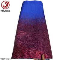 Tissu en dentelle organza brocart africain à double couleur, motif élégant, dentelle jacquard dorée pour robe femme