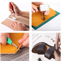 Kit d'outils en cuir, pièces, bricolage, artisanat, ensemble de rivets gaufré, petite combinaison pour la maison, fournitures d'usine