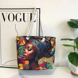 Bolsa de Mano de Lona para Mujer al por Mayor, con Diseño de Dibujos Animados, Bolsa de Compras, Bolsas de Regalo, Bolsa de Supermercado Portátil con Logotipo Bordado - Product Image 1