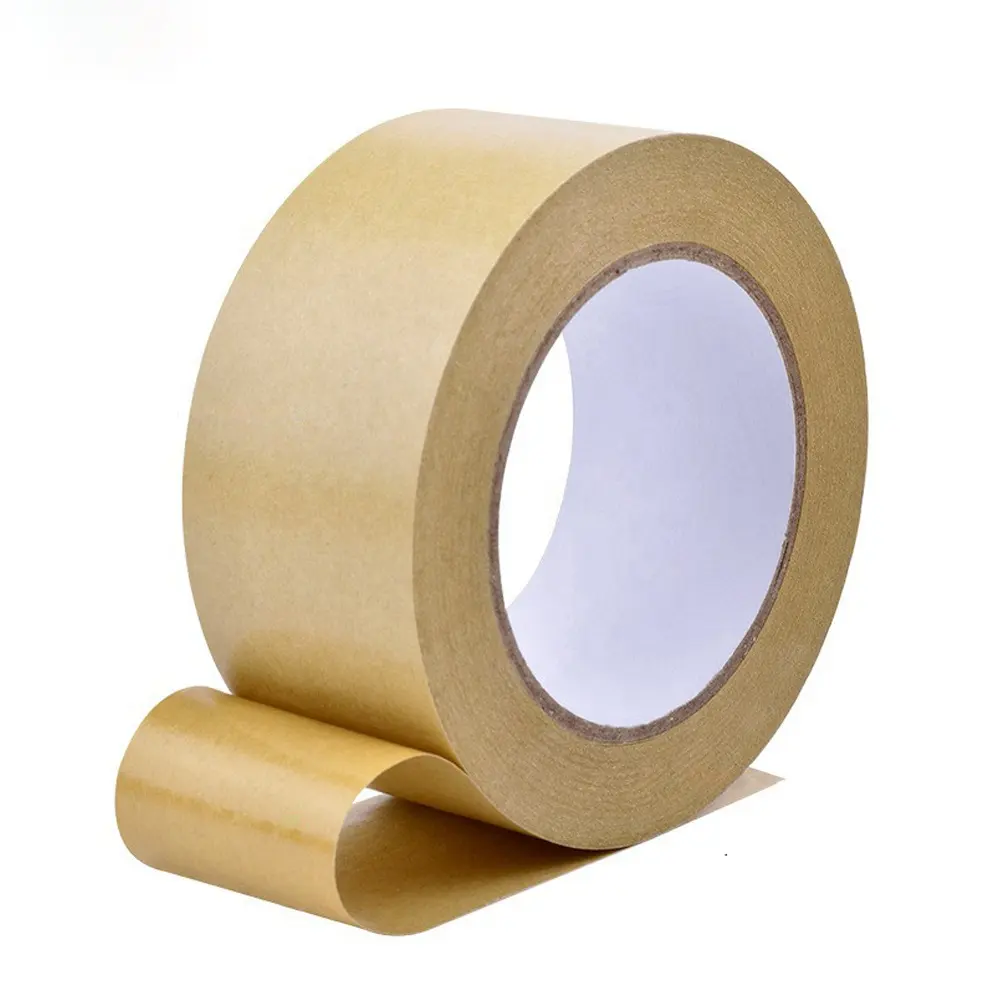 Nature Rubber Glue Custom ize Gummed Selbst klebende Verpackung Brown Shipping Eco Kraft Paper Tape
