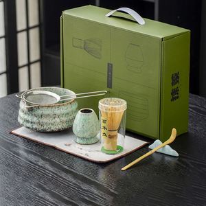 Kit de Matcha de 7 Piezas: Cuenco de Cerámica con Efecto de Horno, Cuchara, Batidor y Soporte para Batidor, Herramienta para Remover Matcha para Ceremonia del Té - Product Image 4