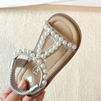 Chaussures de princesse en gros pour filles, sandales perlées pour tout-petits, chaussures pour enfants