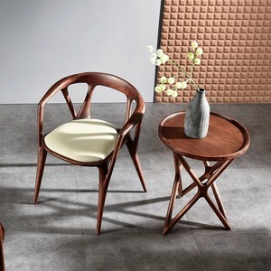 Ensemble table et <span class=keywords><strong>chaise</strong></span> de salle à manger de restaurant de chaises d'appoint noires de style nordique pour <span class=keywords><strong>4</strong></span> chaises en bois en cuir modernes de luxe pour manger - Product Image 4