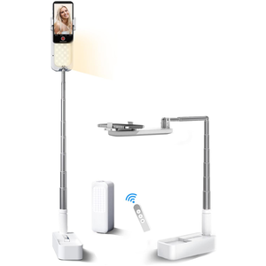 책상용 충전식 휴대폰 거치대 라이브 스트리밍 LED 조명 휴대용 셀카 조명 - Product Image 1