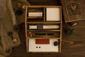 Legno Set di Cancelleria Supporto <span class=keywords><strong>Per</strong></span> La Carta Matita Occhiali Penna Office Decor Accessori Da <span class=keywords><strong>Scrivania</strong></span> Porta Documenti - Product Image 3