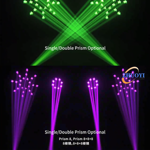 Projecteurs mobiles de qualité supérieure, anneaux halogènes 14R, ampoule 295W, faisceau puissant, lumière blanche chaude, éclairage de scène DJ disco, <span class=keywords><strong>double</strong></span> prisme - Product Image 6