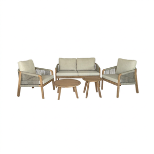 Luxury Contemporary <b>Foldable</b> Acacia Wood Eco-friendly Teak Wood Frame Outdoor Furniture Set <b>Garden</b> Sofa Dining <b>Table</b> Chair for - Product Image 1
