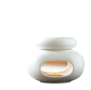 Diffuseur de cire minimaliste séparable en 2 pièces, porte-bougie chauffe-plat en céramique mate, brûleur d'huiles essentielles, lampe d'aromathérapie, décoration <span class=keywords><strong>zen</strong></span> <span class=keywords><strong>pour</strong></span> la maison - Product Image 4