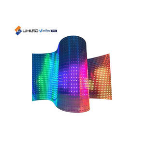 ฟิล์ม LED แบบยืดหยุ่นสีสันสดใส UHLED ขายดี รุ่น P6 P8 P10 สำหรับติดบนกระจก คริสตัล หน้าจอ LED โปร่งใส ใช้สำหรับหน้าต่างร้านค้า - Product Image 6