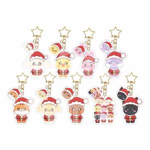 Vendita all'ingrosso <span class=keywords><strong>Kpop</strong></span> Merch <span class=keywords><strong>Shop</strong></span> Ateez natale Idol portachiavi K-pop personalizzato <span class=keywords><strong>Kpop</strong></span> portachiavi acrilico carino - Product Image 1