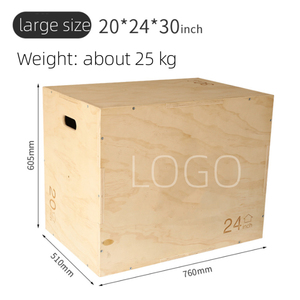 Caja de salto pliométrica de madera UNIQ 3 en 1, caja Plyo resistente para entrenamiento en <span class=keywords><strong>casa</strong></span> y <span class=keywords><strong>CrossFit</strong></span> - Product Image 4