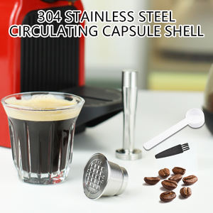 Convient pour les capsules de machine à café <span class=keywords><strong>Nespresso</strong></span> de Nestlé, coque de filtre rechargeable et réutilisable, version graisse - Product Image 1