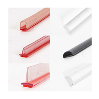 Burlete de PVC transparente para puertas de vidrio de varias formas, tipo U/H/F, para el bajo de la cabina de ducha, venta al por mayor