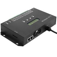 Controlador LED DMX a SPI H807SA DMX512 de 8 Canales con Protocolo Artnet para WS2811 WS2812 WS2815 APA102, Controlador Programable