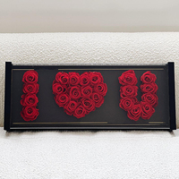Vente en gros de boîtes à fleurs roses éternelles Real Touch Coffrets cadeaux maman pour les fleurs de la Saint-Valentin Thanksgiving, fête des mères