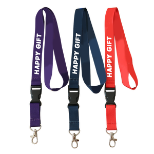 HAPPY GIFT Cheap Custom Promotional Woven Nylon Printed Logo Plastic Exhibition Vip Card Lanyards With Logo