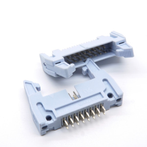 Connecteur de boîtier à goupilles grises personnalisées, type boîte, pas de 2,54 mm, prise en forme de corne de vache, broches droites, plaqué or, connecteur PCB 14P 20P 26P 40P - Product Image 4