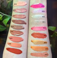 Logo personnalisé, nouvelle couleur rose nude, gloss à lèvres liquide minéral à base de plantes, végan, imperméable, hydratant, longue tenue, marque privée