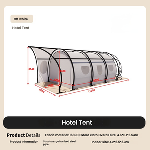 Lujo 4 estaciones impermeable tela Oxford velero en forma de glamping tienda de campaña estructura de acero al aire libre Camping casa prefabricada - Product Image 5