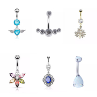 2024 Neuheiten Titan Edelstahl Piercing Bauchnabel Industrial Piercing Schnelle Lieferung Bauchnabelpiercing