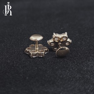 14K Gold Trendy Natural Stone Bezel Setting <b>Earrings</b> | Handmade <b>Fine</b> Jewelry | Party & Everyday Wear | Factory Direct Wholesale - Product Image 2
