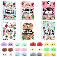 Calendrier de l'Avent 24-en-1 : Boîte Mystère de Jouets Squishy TPR en Forme de Dumplings et de Buns, Aliments Simulés, Jouet Anti-Stress Fidget, Cadeau Unisexe pour Tous Âges