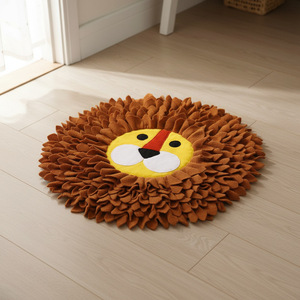 Manta olfativa con cabeza de león, color marrón, suave, para entrenamiento de perros, para aliviar el estrés y estimular la estimulación mental de las mascotas - Product Image 4