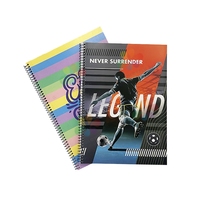 Nouveau modèle de carnet à spirale A4 avec couverture personnalisée en papier à spirale unique avec trous perforés pour étudiants