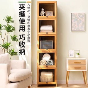 <b>Small</b> apartment family storage <b>cabinet</b>, multi-layer <b>cabinet</b> with doors, floor-standing dustproof storage <b>cabinet</b>, simple shelf - Product Image 3