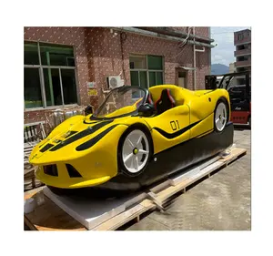 Customized amusement park sports car sculpture decoration, fiberglass simulation car sculpture, large resin sculpture