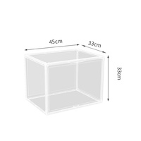 Grande boîte de rangement en plastique faite à la main avec fermeture magnétique, haute transparence, pour casque, cosmétiques, chaussures et bottes