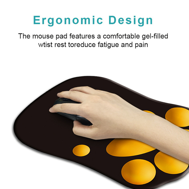 3D Cat Paw Rubber Anti-Slip Gaming Office Wrist Rest Pad Mouse Pad in Stock Factory Direct Supply