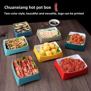 Plato de bandeja para servir desechable de <span class=keywords><strong>melamina</strong></span> cuadrada irrompible colorida de nuevas tendencias al por mayor para regalos - Product Image 2