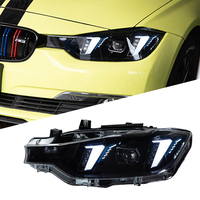 Ensemble de phares à LED Snake Eye Dual Color Golden Eye compatibles avec les phares de berline Série 3 F30 F35 2012 à 2018