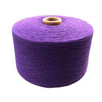 Fil à tricoter et à tisser de bonne résistance, 50% coton 50% polyester mélangé, prix compétitif, fil cardé recyclé à la fin de la perruille