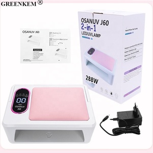 Nueva lámpara de uñas de almohada de mano suave de cuero PU de 288W con reposabrazos-Lámpara de secado y horneado de terapia de luz UV de alta potencia para gran espacio - Product Image 6