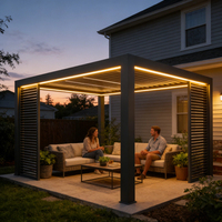 Pérgola Bioclimática Tingmeihaoting de Nuevo Diseño de 210 mm (3.0 mm), Controlador y Motor Ocultos, Sin Tornillos Visibles, Calidad Comercial