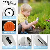 Portable Children Digital Microscope 2.0 Megapixels Autofocus 500X Zoom 2" IPS Screen 8 LED Light Full HD Video 1-Year Warranty
