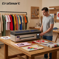 Imprimante jet d'encre DTF Erasmart A3 Pro avec deux têtes XP600, CMYK automatique pour l'impression sur cuir et vêtements, machine pour petites entreprises