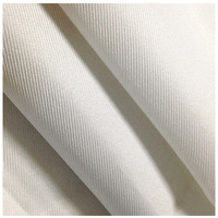Tissu de sécurité en gabardine sergé double face 100 % polyester, anti-boulochage, fil 100D teint en trame, blanc/gris, 300 g/m², vente en gros
