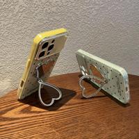 Étui de téléphone avec porte-cartes en diamant électro-plaqué à motifs de personnages de dessins animés multicolores pour les séries 17 16 15 14 13 Pro Max