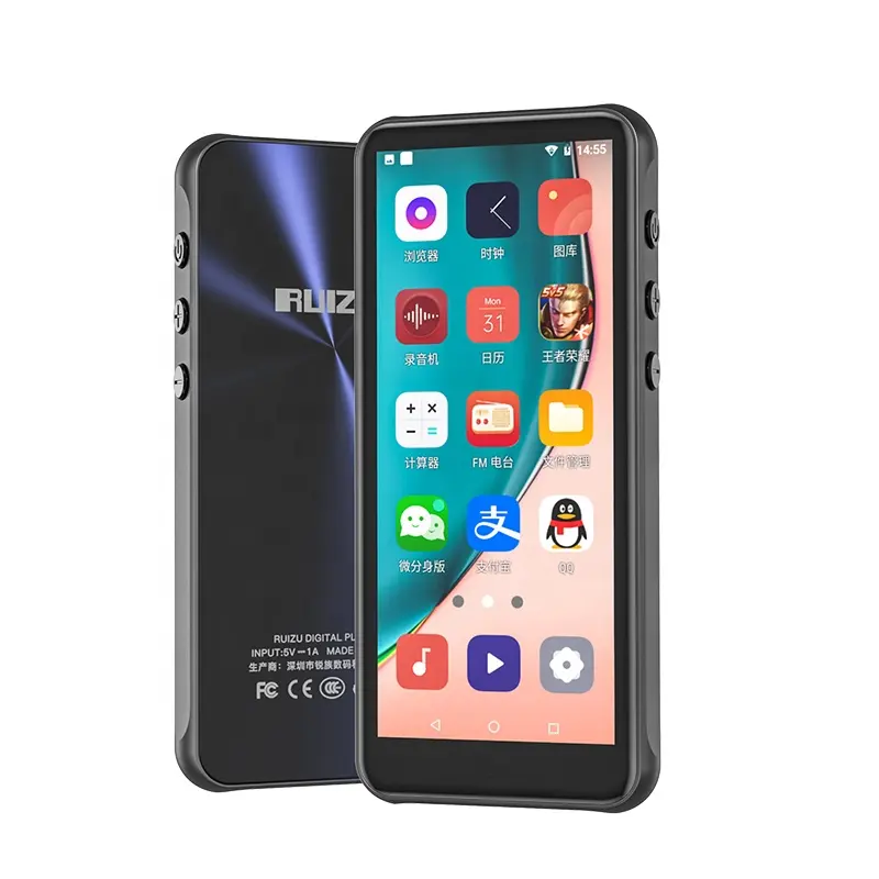 Download RUIZU Z80 Android WiFi MP4 MP3 Music Player With Bluetooth Full Touch Screen 16GB HiFi Sound Walkman Support APP Download